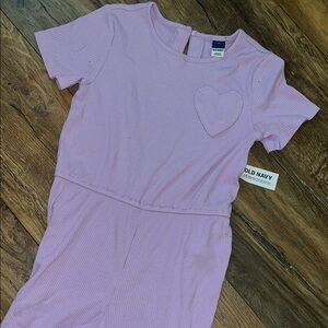 Old Navy Light Pink Jumpsuit with Heart Accent